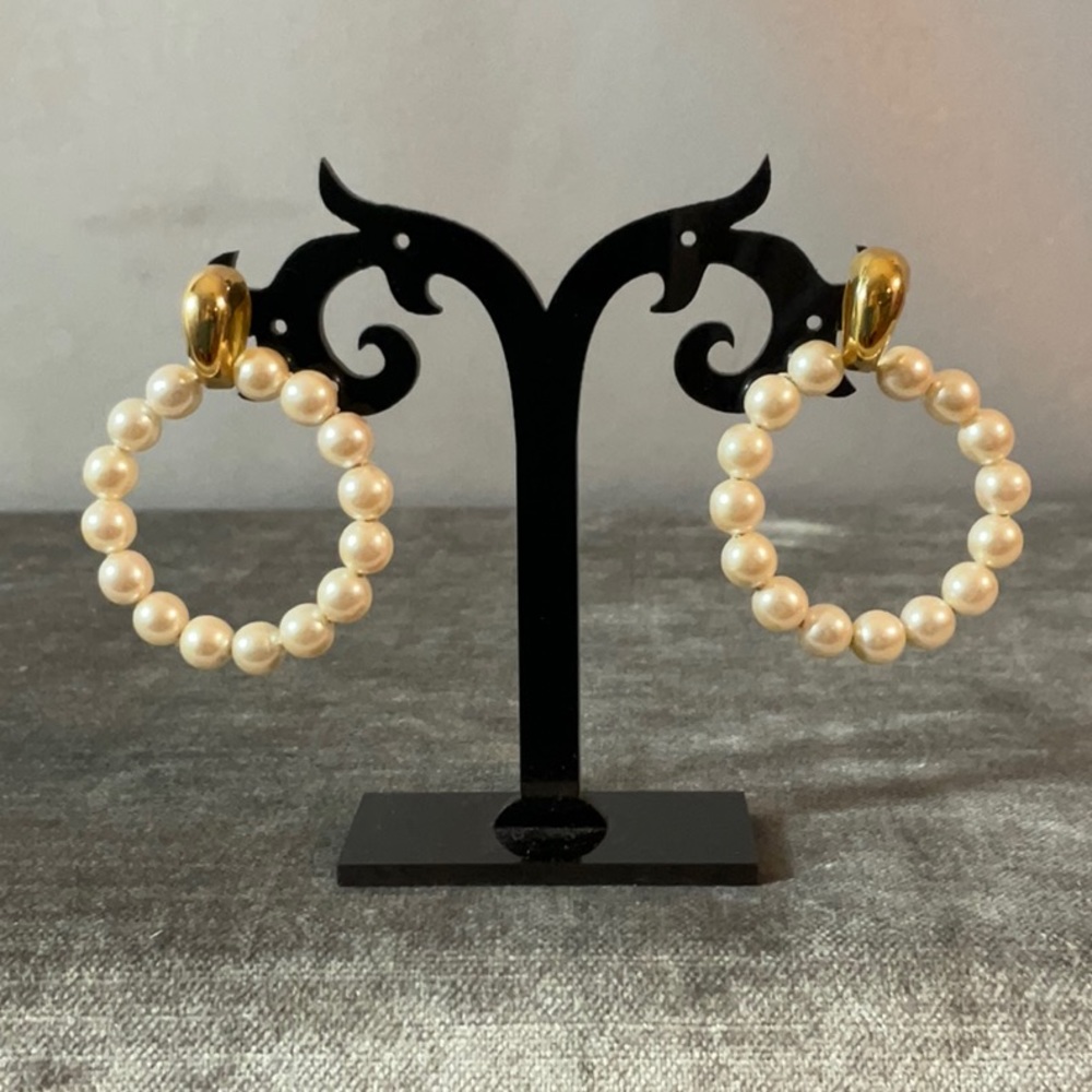 GoldTone Faux Pearl Fashion Earrings
